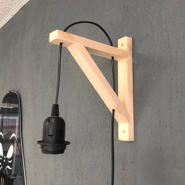 Opviq Pp128 Lámpara de pared de madera negra